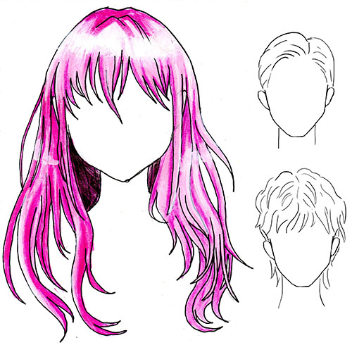 Manga anime haj rajzolás